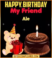 GIF Happy Birthday My Friend Ale