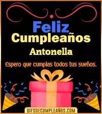 Mensaje de cumpleaños Antonella