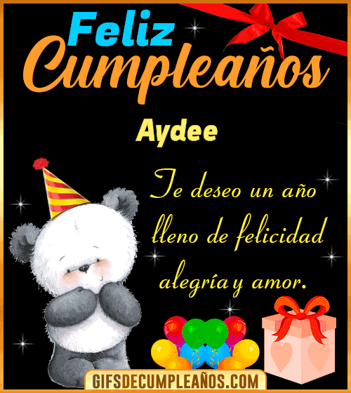 Te deseo un feliz cumpleaños Aydee