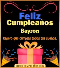 GIF Mensaje de cumpleaños Bayron