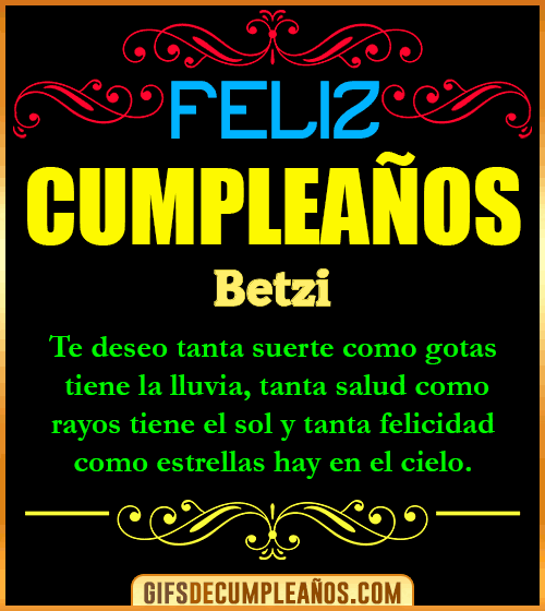 Frases de Cumpleaños Betzi