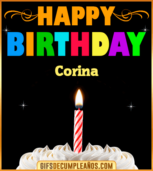 GiF Happy Birthday Corina