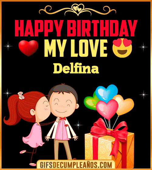 Happy Birthday Love Kiss gif Delfina