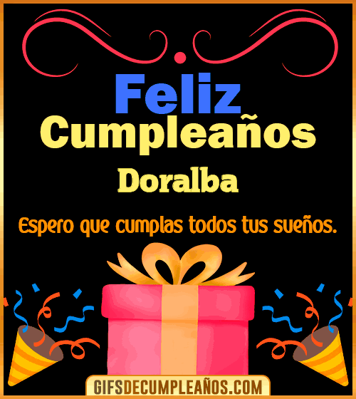 Mensaje de cumpleaños Doralba