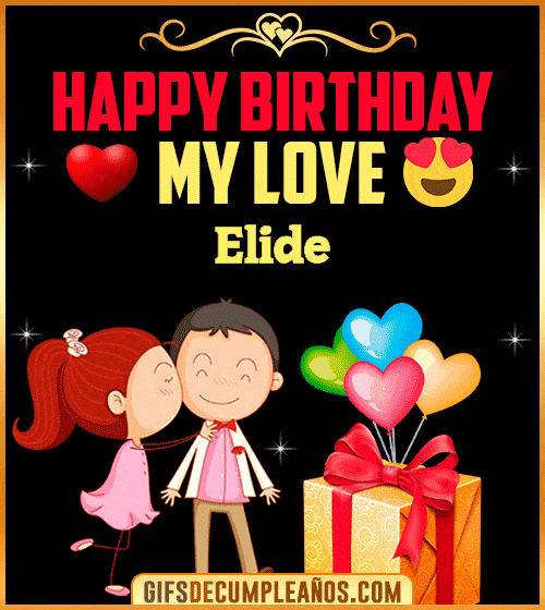Happy Birthday Love Kiss gif Elide