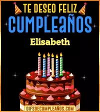 GIF Te deseo Feliz Cumpleaños Elisabeth