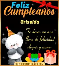 GIF Te deseo un feliz cumpleaños Griselda