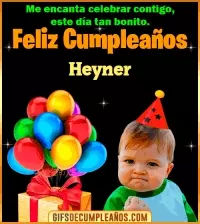 GIF Meme de Niño Feliz Cumpleaños Heyner