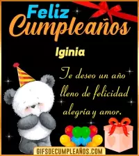 Te deseo un feliz cumpleaños Iginia
