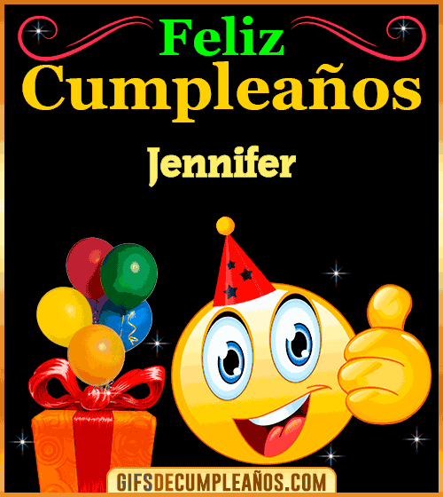 Gif de Feliz Cumpleaños Jennifer