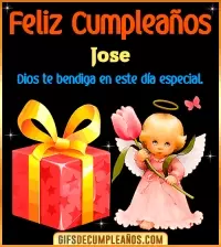GIF Feliz Cumpleaños Dios te bendiga en tu día Jose