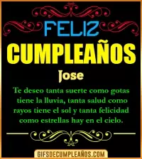 GIF Frases de Cumpleaños Jose
