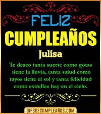 GIF Frases de Cumpleaños Julisa