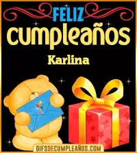 GIF Tarjetas animadas de cumpleaños Karlina