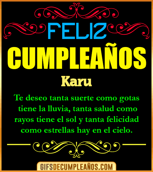 Frases de Cumpleaños Karu