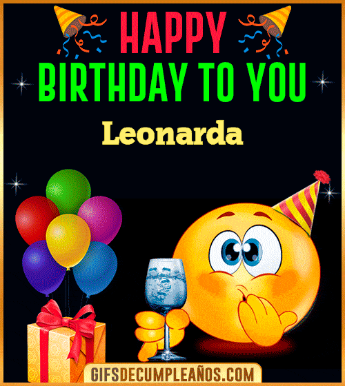 GiF Happy Birthday To You Leonarda