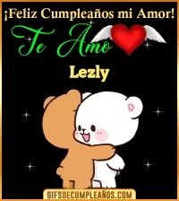 GIF Feliz Cumpleaños mi amor Te amo Lezly
