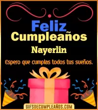 GIF Mensaje de cumpleaños Nayerlin