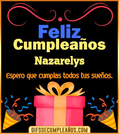 Mensaje de cumpleaños Nazarelys