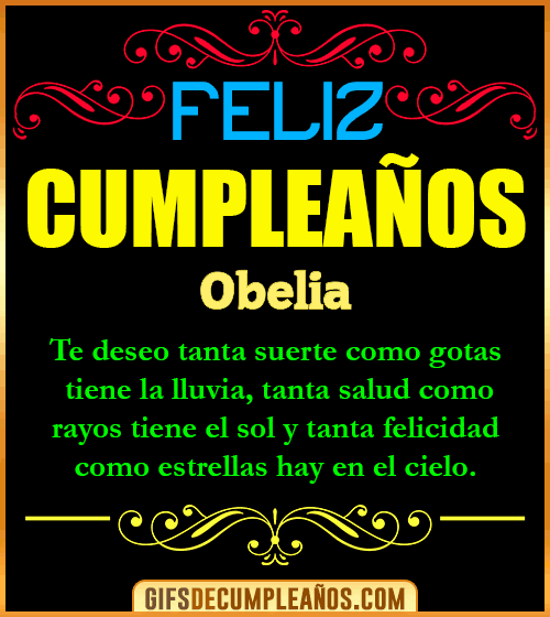 Frases de Cumpleaños Obelia