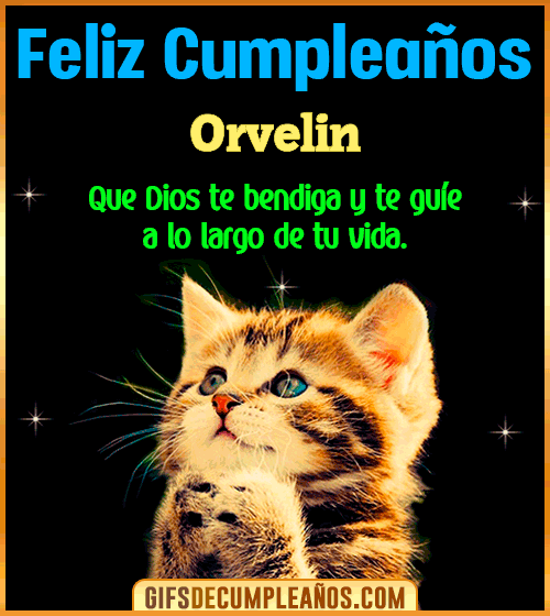 Feliz Cumpleaños te guíe en tu vida Orvelin