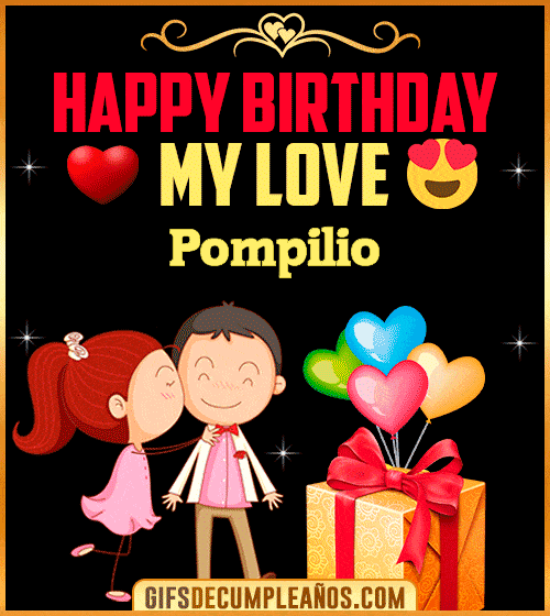 Happy Birthday Love Kiss gif Pompilio