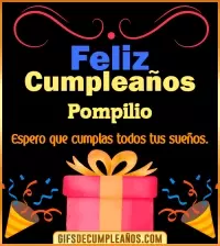 GIF Mensaje de cumpleaños Pompilio