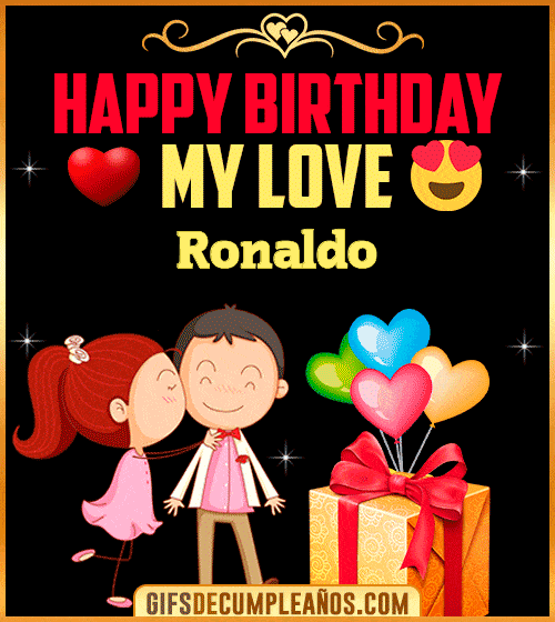 Happy Birthday Love Kiss gif Ronaldo