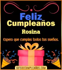 GIF Mensaje de cumpleaños Rosina