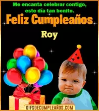 GIF Meme de Niño Feliz Cumpleaños Roy