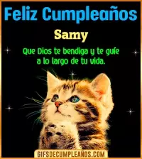 GIF Feliz Cumpleaños te guíe en tu vida Samy