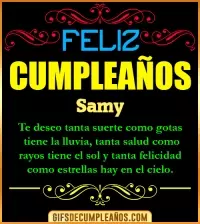GIF Frases de Cumpleaños Samy