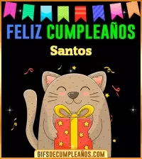 GIF Feliz Cumpleaños Santos