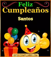 GIF Gif de Feliz Cumpleaños Santos