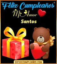GIF Gif de Feliz cumpleaños mi AMOR Santos