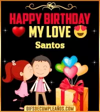 GIF Happy Birthday Love Kiss gif Santos