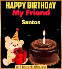 GIF Happy Birthday My Friend Santos