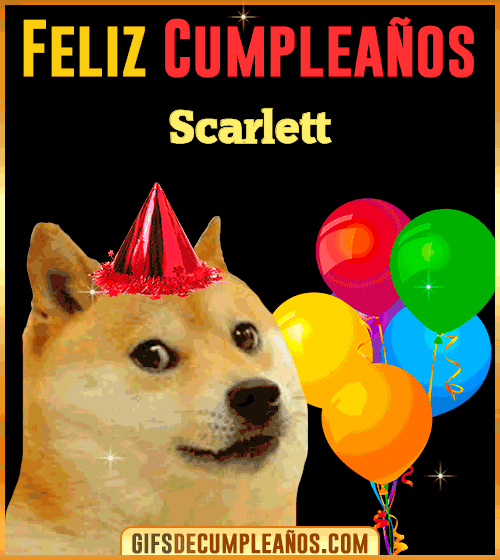Memes de Cumpleaños Scarlett