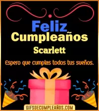Mensaje de cumpleaños Scarlett