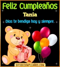 GIF Feliz Cumpleaños Dios te bendiga Tania