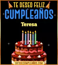 GIF Te deseo Feliz Cumpleaños Teresa