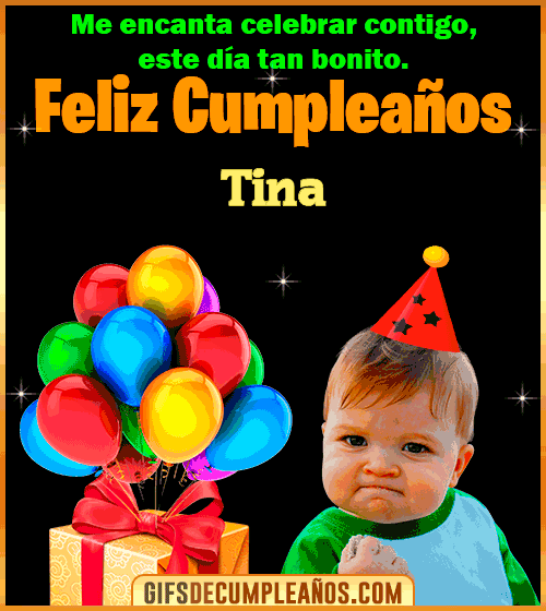Meme de Niño Feliz Cumpleaños Tina