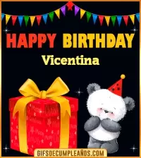 GIF Happy Birthday Vicentina