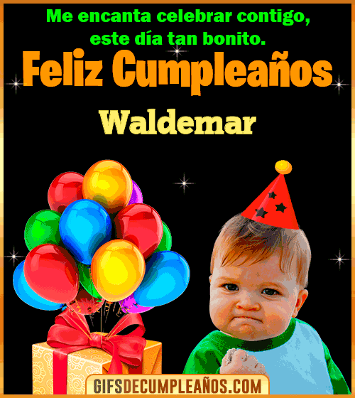 Meme de Niño Feliz Cumpleaños Waldemar