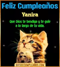 GIF Feliz Cumpleaños te guíe en tu vida Yanira