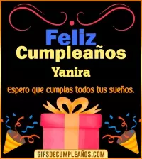 GIF Mensaje de cumpleaños Yanira