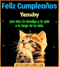 GIF Feliz Cumpleaños te guíe en tu vida Yanuby