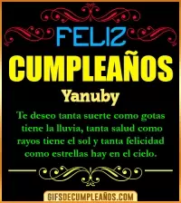 GIF Frases de Cumpleaños Yanuby